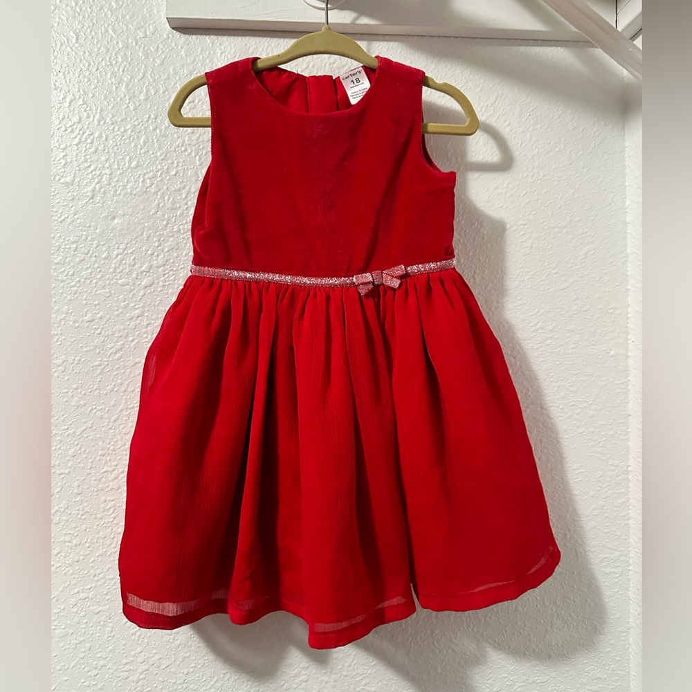 Beautiful red dress Carters size 18 months